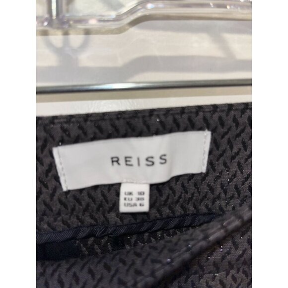 Reiss Black Textured Wool Blend Slim-Fit Skinny Jeans Women's Size 6 - Picture 6 of 10